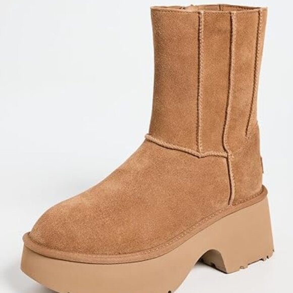 UGG Classic Twin Seam New Heights Platform Boots – Chestnut Suede (Size 7) NWT/N - Picture 5 of 15